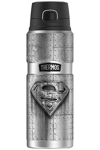 Superman Made Of Steel, THERMOS STAINLESS KING Stainless Steel Drink Bottle, Vacuum insulated & Double Wall, 24oz