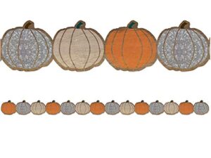 teacher created resources home sweet classroom pumpkins die-cut border trim (tcr8454)