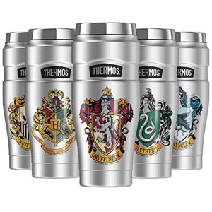 thermos harry potter gryffindor house crest, stainless king stainless steel travel tumbler, vacuum insulated & double wall, 16oz