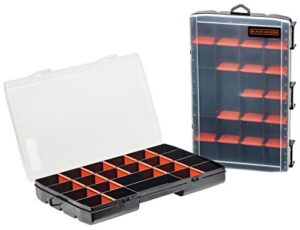 beyond by black+decker plastic organizer box with dividers, screw organizer & craft storage, 22-compartment, 2-pack (bdst60714aev)