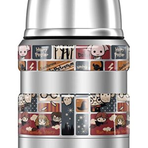 THERMOS Harry Potter Cute Chibi Pattern, STAINLESS KING Stainless Steel Food Jar with Folding Spoon, Vacuum insulated & Double Wall, 16oz