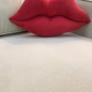 Red Lip Shape Pillow Red Lip Shaped Pillow Soft Plush Smooch Lips Decorative Pillow.