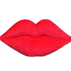 Red Lip Shape Pillow Red Lip Shaped Pillow Soft Plush Smooch Lips Decorative Pillow.