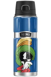 looney tunes marvin the martian, thermos stainless king stainless steel drink bottle, vacuum insulated & double wall, 24oz