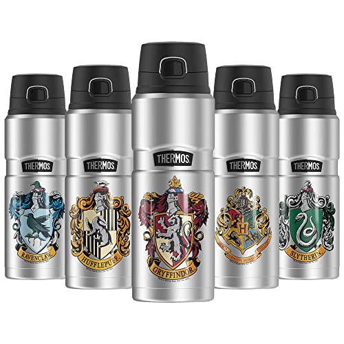 Harry Potter Gryffindor House Crest, THERMOS STAINLESS KING Stainless Steel Drink Bottle, Vacuum insulated & Double Wall, 24oz