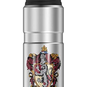 Harry Potter Gryffindor House Crest, THERMOS STAINLESS KING Stainless Steel Drink Bottle, Vacuum insulated & Double Wall, 24oz