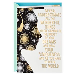 hallmark graduation card (never underestimate)