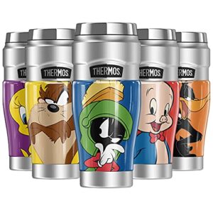 thermos looney tunes marvin the martian, stainless king stainless steel travel tumbler, vacuum insulated & double wall, 16oz