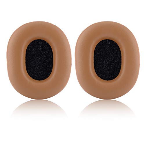 JECOBB Replacement Earpads for Audio-Technica ATH M50X M40X M30X M20X Professional Studio Monitor Headphones with Protein Leather & Memory Foam Ear Cushions (Brown)