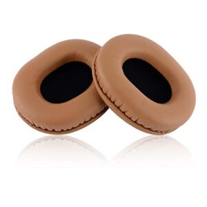 JECOBB Replacement Earpads for Audio-Technica ATH M50X M40X M30X M20X Professional Studio Monitor Headphones with Protein Leather & Memory Foam Ear Cushions (Brown)