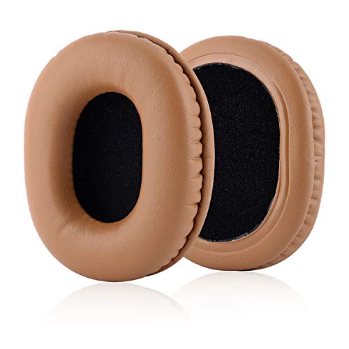 JECOBB Replacement Earpads for Audio-Technica ATH M50X M40X M30X M20X Professional Studio Monitor Headphones with Protein Leather & Memory Foam Ear Cushions (Brown)