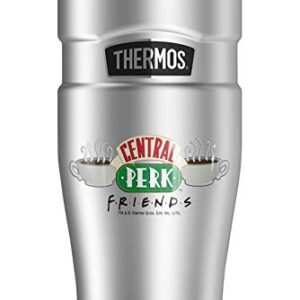 THERMOS Friends Central Perk Coffee Logo STAINLESS KING Stainless Steel Travel Tumbler, Vacuum insulated & Double Wall, 16oz