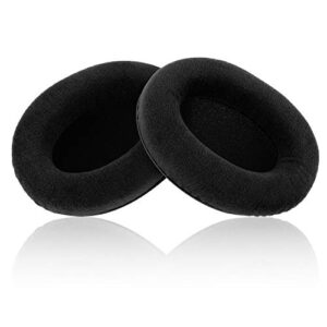 Jecobb HD598 Earpads Replacement Ear Cushion Pads with Protein Leather and Memory Foam for Sennheiser HD598 Series HD598SE HD598CS HD515 HD555 HD595 HD518 Over Ear Headphones ONLY (Black/Velvet)