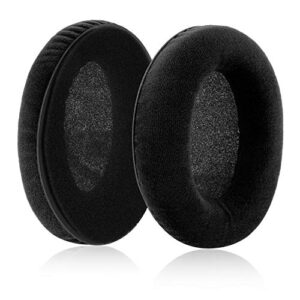 Jecobb HD598 Earpads Replacement Ear Cushion Pads with Protein Leather and Memory Foam for Sennheiser HD598 Series HD598SE HD598CS HD515 HD555 HD595 HD518 Over Ear Headphones ONLY (Black/Velvet)