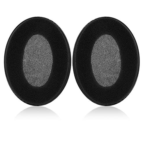 Jecobb HD598 Earpads Replacement Ear Cushion Pads with Protein Leather and Memory Foam for Sennheiser HD598 Series HD598SE HD598CS HD515 HD555 HD595 HD518 Over Ear Headphones ONLY (Black/Velvet)