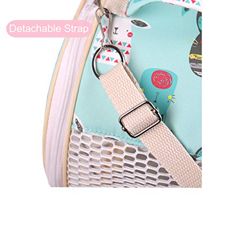 Small Pet Carrier Bag Portable Travel Carrier for Hamster Rat Baby Guinea Pig Sugar Glider Hedgehog Small Birds (M, Pink)