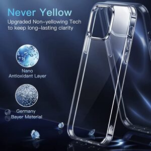 CASEKOO Crystal Clear for iPhone 12 Pro Max Case, [Not Yellowing] [Military Grade Drop Tested] Shockproof Protective Phone Case Slim Thin Cover 5G 6.7 inch 2020, Clear