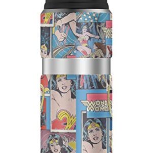 Wonder Woman Collage, THERMOS STAINLESS KING Stainless Steel Drink Bottle, Vacuum insulated & Double Wall, 24oz