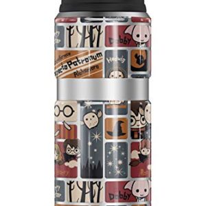 Harry Potter Cute Chibi Pattern, THERMOS STAINLESS KING Stainless Steel Drink Bottle, Vacuum insulated & Double Wall, 24oz