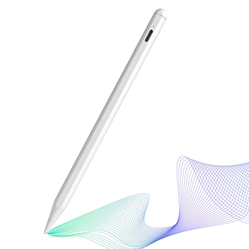 Pencil Stylus for iPad 10th Generation，Palm Rejection Stylus Pen Compatible with iPad Pro 11 inch/iPad Pro 12.9 inch 5th 6th Gen/iPad 10th 9th 8th Gen/iPad Mini 6th Gen/iPad Air 5th Gen (White)