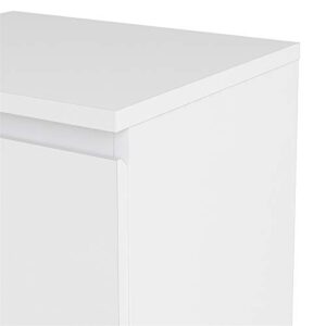 Tvilum 2 Drawer Bedroom Nightstand Nighstand, White