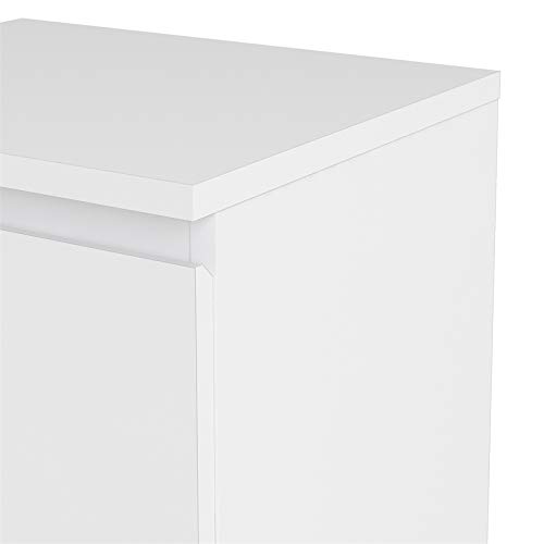 Tvilum 2 Drawer Bedroom Nightstand Nighstand, White