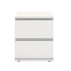 Tvilum 2 Drawer Bedroom Nightstand Nighstand, White