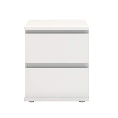 Tvilum 2 Drawer Bedroom Nightstand Nighstand, White