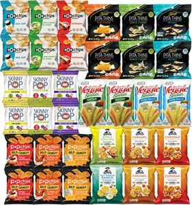 snacks variety pack for adults - healthy snack bag care package - bulk assortment (34 pack)