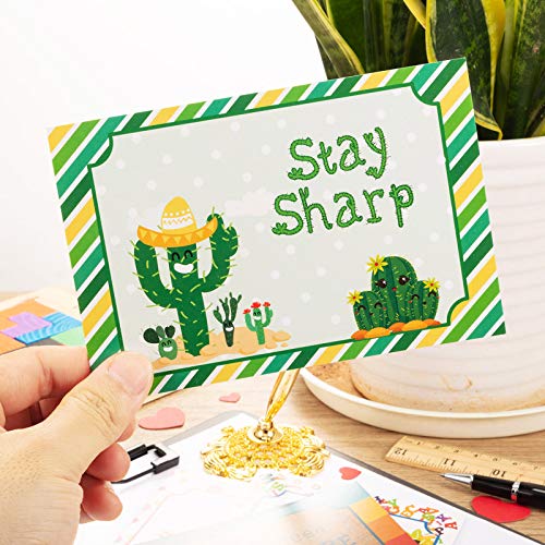 Outus 60 Pieces Back to School Thinking of You School Themed Blank Postcards Colorful Cute Postcards Accessories for Teachers Students Showing Love Encouragement and Support (Mexican Style)