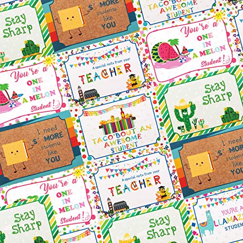 Outus 60 Pieces Back to School Thinking of You School Themed Blank Postcards Colorful Cute Postcards Accessories for Teachers Students Showing Love Encouragement and Support (Mexican Style)