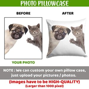 Custom Love, Couple Photo Pillow w Any Picture | 16x16 - Optional Pillow Insert | Personalized Pillow Cover with Your Loved Ones - Custom Gifts w Any Picture, Couple Gifts