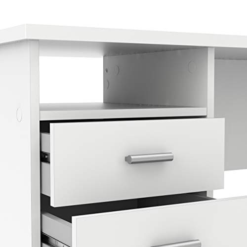 Tvilum Desk with 4 Drawers, White