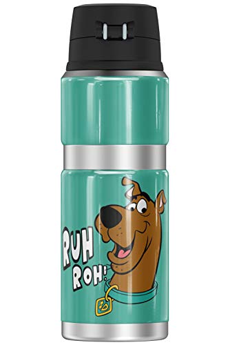 Scooby-Doo Ruh Roh Face, THERMOS STAINLESS KING Stainless Steel Drink Bottle, Vacuum insulated & Double Wall, 24oz