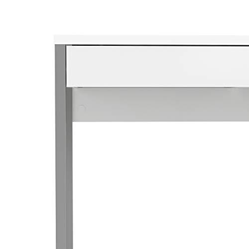 Tvilum 2 Drawer Desk, White High Gloss