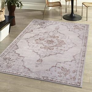 jonathan y mdp400a-3 alhambra ornate medallion modern indoor area-rug vintage bohemian easy-cleaning bedroom kitchen living room non shedding, 3 ft x 5 ft, cream/red