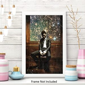 Kid Cudi Man On The Moon II The Legend of Mr. Rager Music Poster 12 x 18 inch Poster Print Frameless Art Gift 30.5 x 46 cm Matte Paper Surface