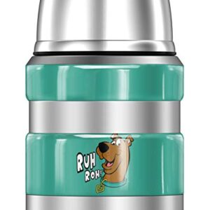 THERMOS Scooby-Doo Ruh Roh Face, STAINLESS KING Stainless Steel Food Jar with Folding Spoon, Vacuum insulated & Double Wall, 16oz