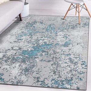 dara antik abstract pattern turquoise 2x3 contemporary modern area rug