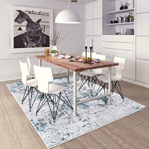 Dara Antik Abstract Pattern Turquoise 2x3 Contemporary Modern Area Rug