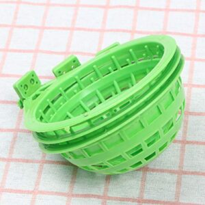 VILLCASE 5pcs Hollow Out Bird Nest Plastic Hollow Hanging Cage Eggs Hatching Tool Bird Breeding Hut Nest Pan Finch Parrot Canary Green