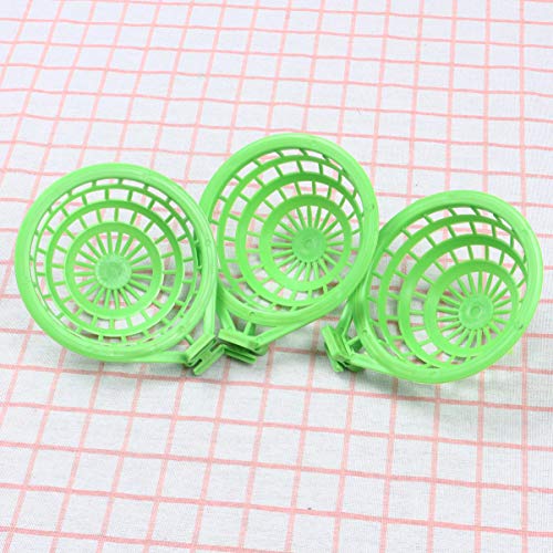 VILLCASE 5pcs Hollow Out Bird Nest Plastic Hollow Hanging Cage Eggs Hatching Tool Bird Breeding Hut Nest Pan Finch Parrot Canary Green