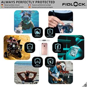 FIDLOCK Hermetic Dry Bag Medi - Flexible Magnetic Self-Sealing Bag for Cellphone | 100% Waterproof and Sand Proof - Practical Size with a Large Opening, with Lanyard included - Transparent