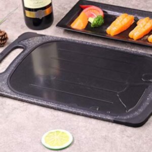 GRILLMATIC 2 in 1 Cutting Board, Meat Defroster, Juice Grooves, Easy-Grip, Plastic, Defrosting Tray Large, Eco Friendly, No Electricity, Thaw, Chopping Board, Non-Porous