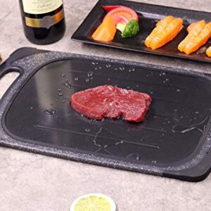 GRILLMATIC 2 in 1 Cutting Board, Meat Defroster, Juice Grooves, Easy-Grip, Plastic, Defrosting Tray Large, Eco Friendly, No Electricity, Thaw, Chopping Board, Non-Porous