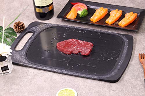 GRILLMATIC 2 in 1 Cutting Board, Meat Defroster, Juice Grooves, Easy-Grip, Plastic, Defrosting Tray Large, Eco Friendly, No Electricity, Thaw, Chopping Board, Non-Porous