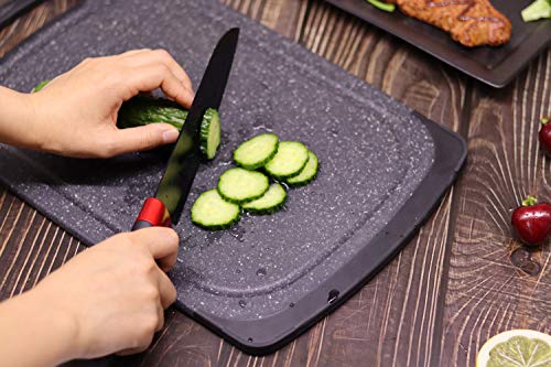 GRILLMATIC 2 in 1 Cutting Board, Meat Defroster, Juice Grooves, Easy-Grip, Plastic, Defrosting Tray Large, Eco Friendly, No Electricity, Thaw, Chopping Board, Non-Porous