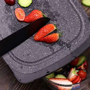 GRILLMATIC 2 in 1 Cutting Board, Meat Defroster, Juice Grooves, Easy-Grip, Plastic, Defrosting Tray Large, Eco Friendly, No Electricity, Thaw, Chopping Board, Non-Porous