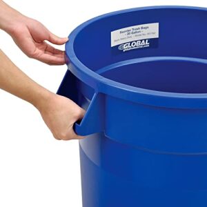 Global Industrial 20 Gallon Plastic Trash Container, Garbage Can - Blue