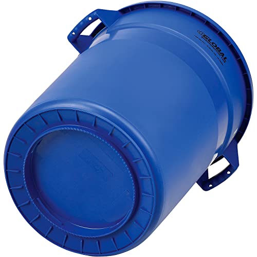 Global Industrial 20 Gallon Plastic Trash Container, Garbage Can - Blue